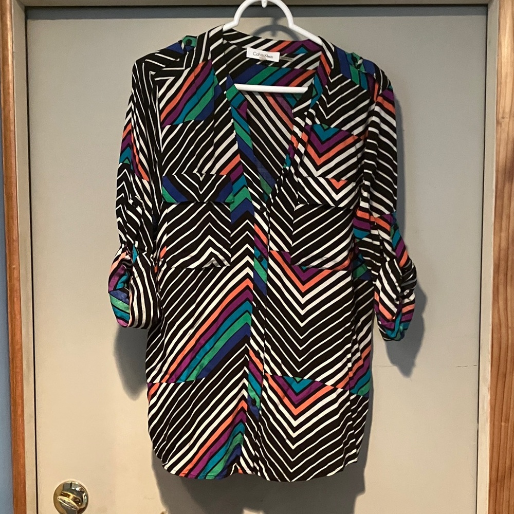 Calvin Klein Multicolor Striped Blouse